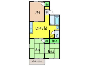 ビューハイツハゼの物件間取画像